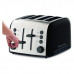 RHT94BLK Russell Hobbs Brooklyn 4 Slice Toaster - Black 